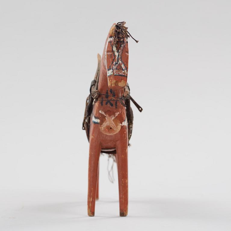 A painted swedish Dala horse Älvkarhed, Alfta, Hälsingland, 19th century.