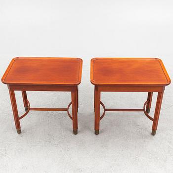 Side tables, a pair, Ferdinand Lundqvist, first half of the 20th century.