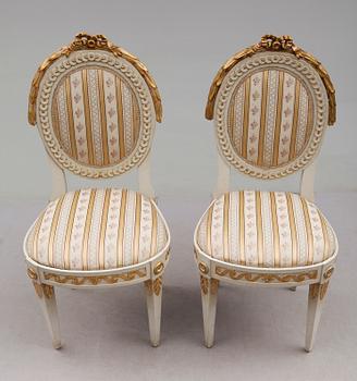 STOLAR, 1 par, gustavianska, 1700-talets andra hälft.