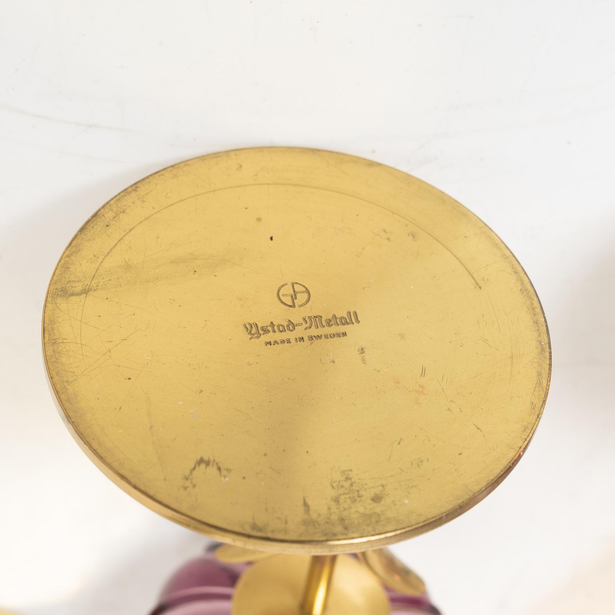 Gunnar Ander, candle holders 7 pcs, Ystad Metall. 20th century, second half.