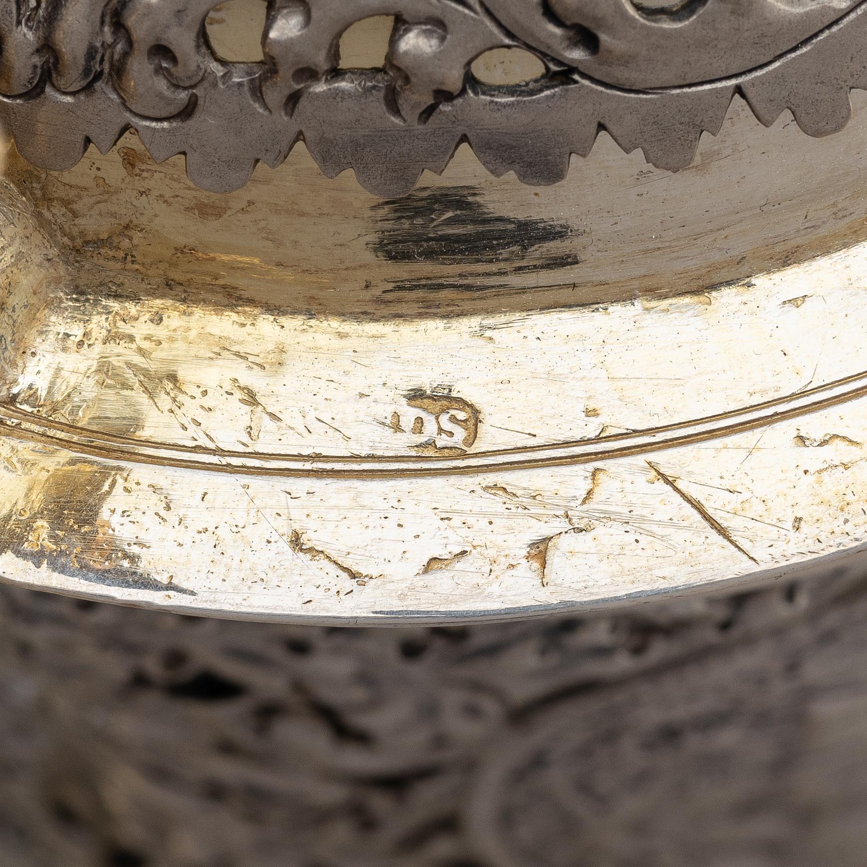 An Augsburg parcel-gilt silver tankard, mark of Daniel Schwestermüller, Augsburg 1685-87.