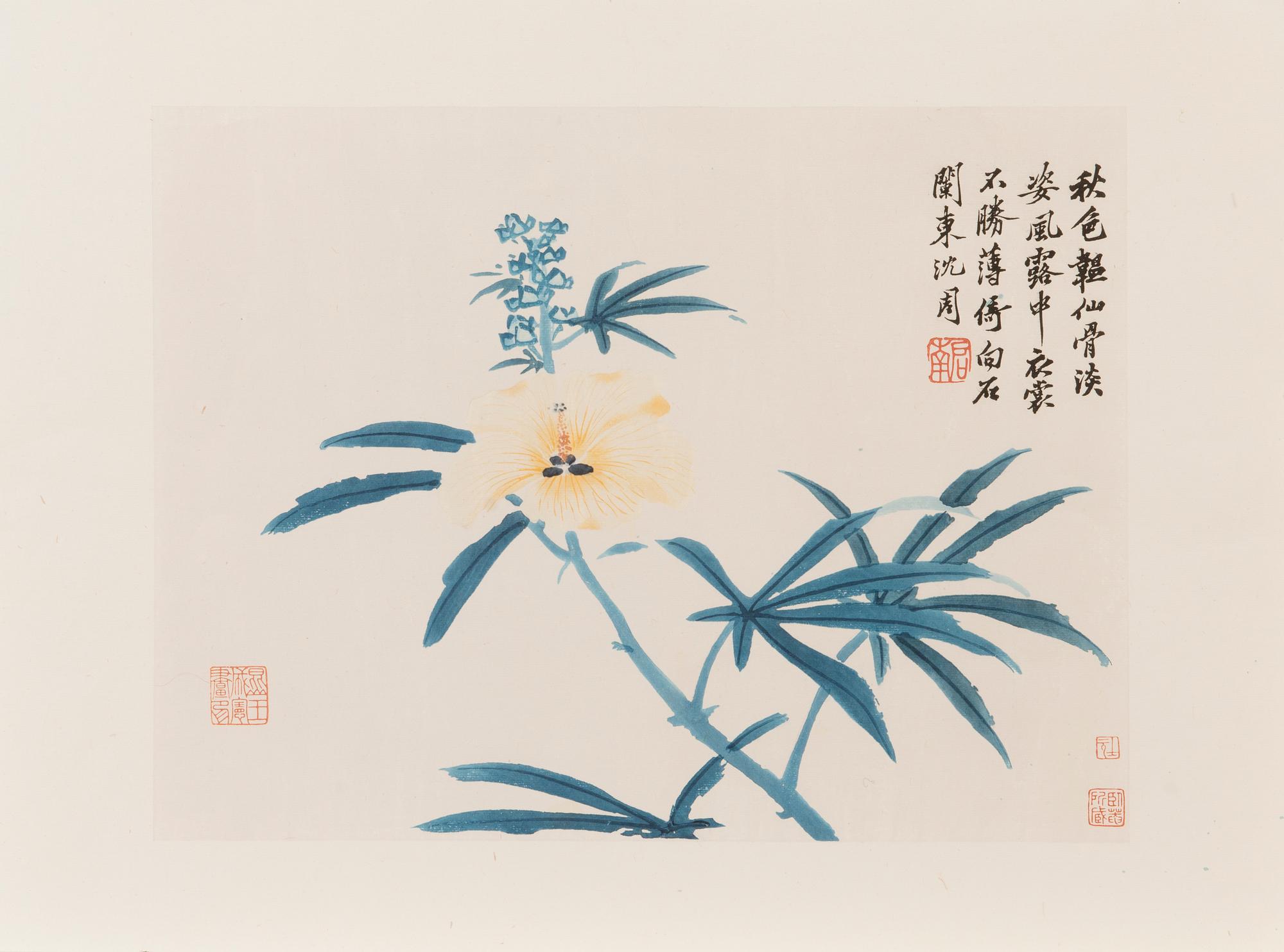 Qi Baishi, after, kokoelma puupiirroksia, Rong Baozhai, päivätty 1953.
