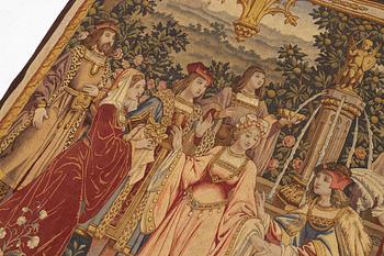 Gobeläng, omkring år 1900, ca 170 x 225 cm.