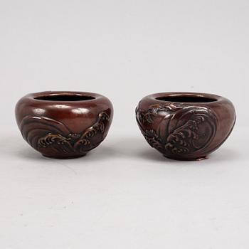 A pair of Japanese censers, circa 1900.