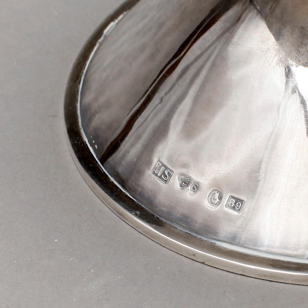 LJUSSTAKAR, ett par, silver, Hugo Strömdahl, Stockholm, 1952. Vikt ca 288g.