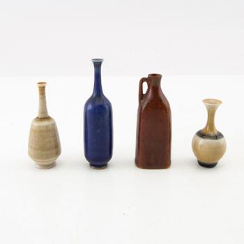 A collection of miniature vases and bowls, 10 pieces Rörstrand, second half of the 20th century.