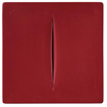 427. Lucio Fontana, 'Concetto spaziale (Red)'.
