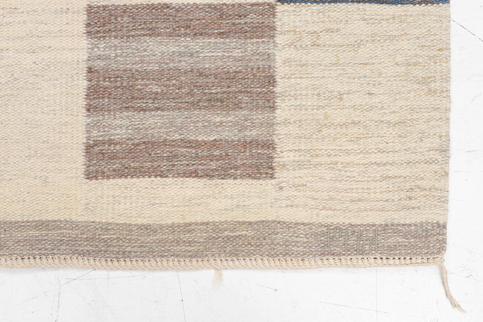 Mona Wassén, matta, röllakan, Stockholms Hemslöjd, 1982, signerad MW SH, ca 190 x 140 cm.