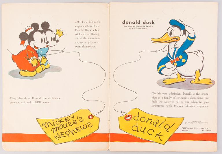 Walt Disney's Donald Duck linen book, number 978, Whitman Publishing 1935.