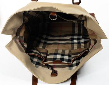 Burberry, A bag and a scarf.