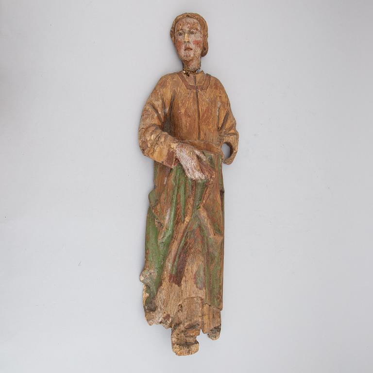 Sculpture, wood, partly painted, 117/18th Century.