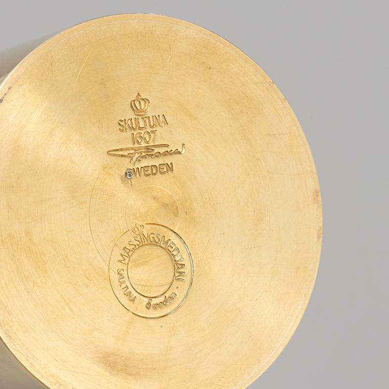 PIERRE FORSSELL, two brass vases from Skultuns.