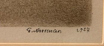 GUNNAR NORRMAN, litografi, sign o dat 1957, numr 5/25.