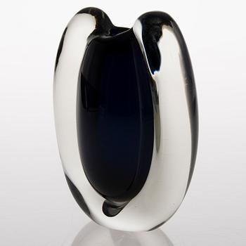 A Glass Vase, signed J. Niemi Nuutajärvi Notsjö -64.