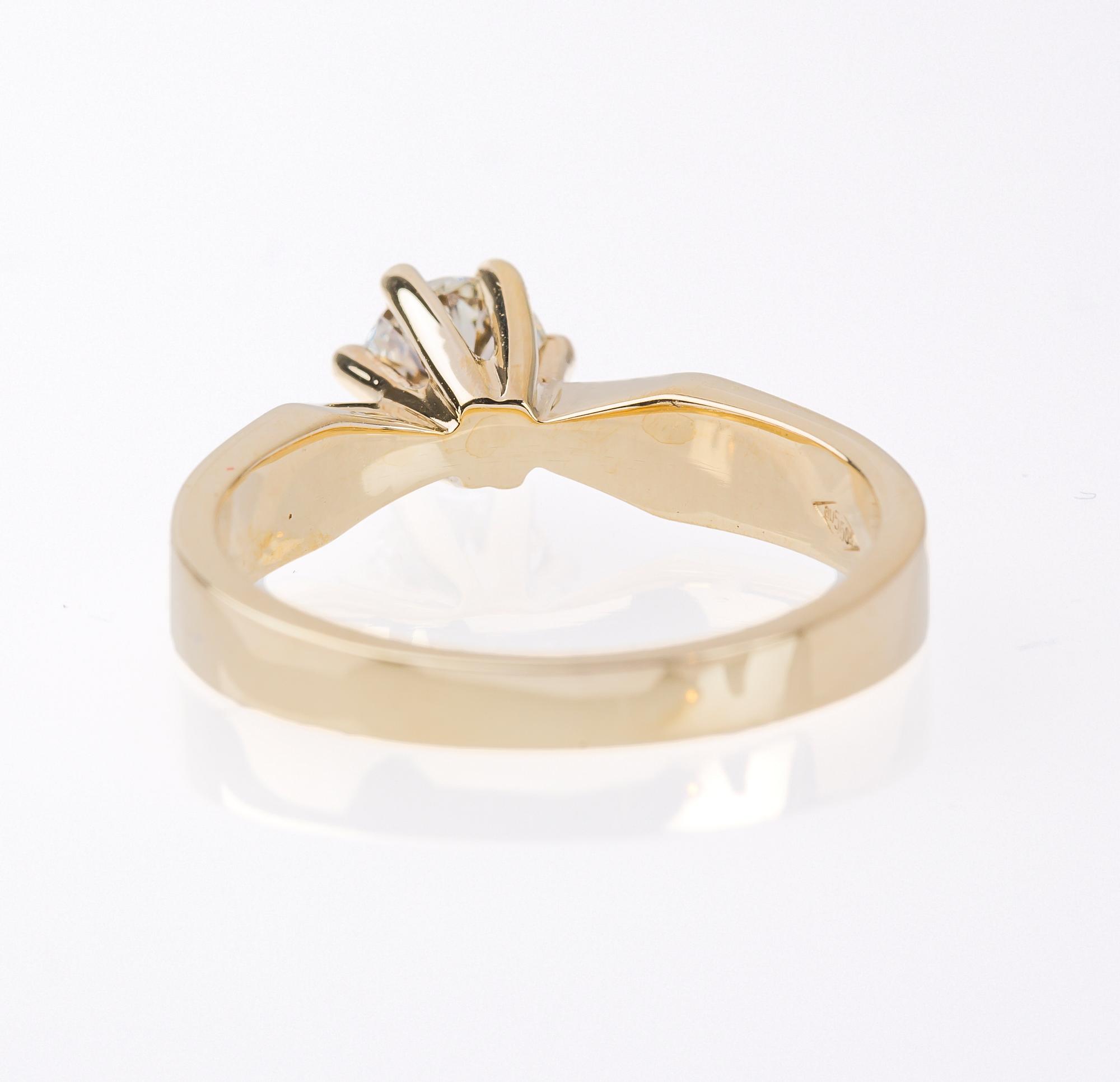 RING, 18K guld med briljantslipad diamant, ca 0.45 ct.
