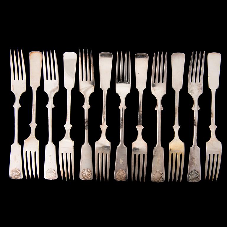 A 75 piece set of silver cutlery, Kultakeskus, Hämeenlinna 1966-1985.