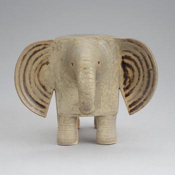 A stoneware figurine 'Elefant' designed by Lisa Larson fro Gustavsberg.