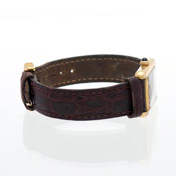 CARTIER, must de Cartier Tank, rannekello, 20 x 20-28 mm.