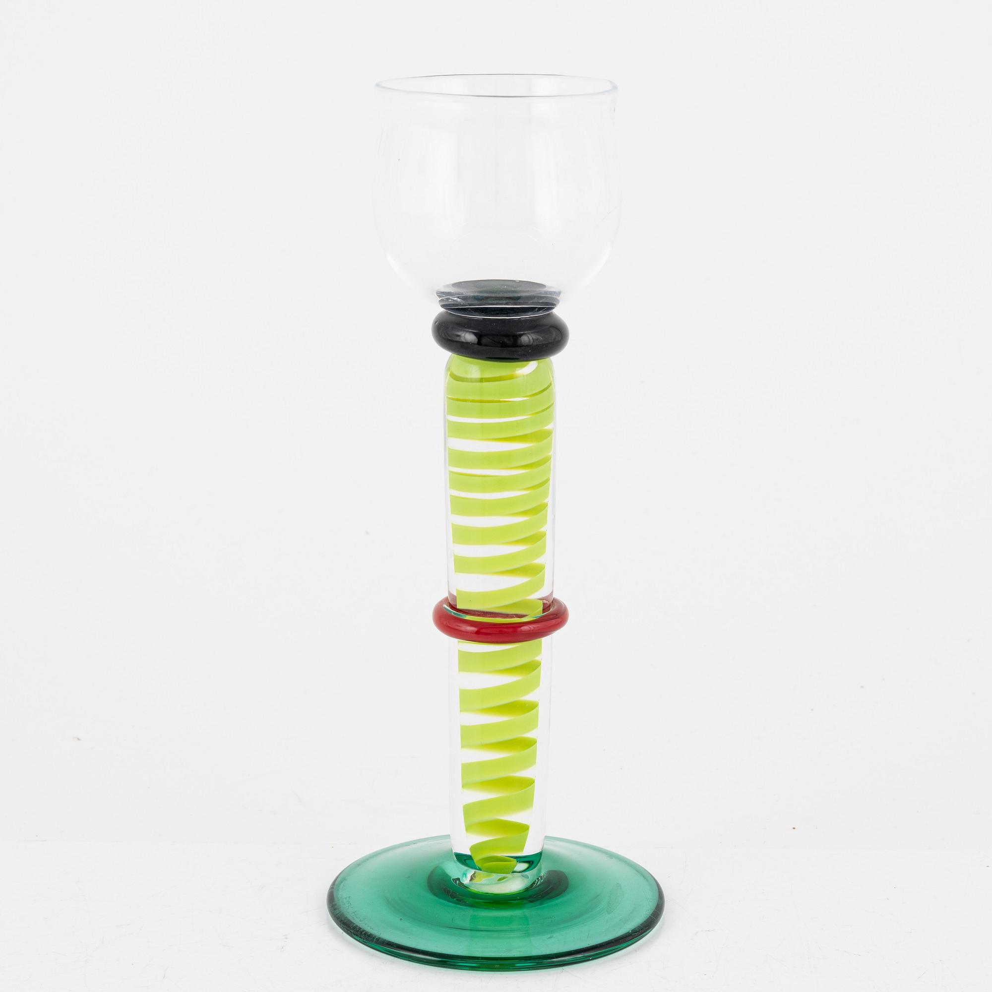 Erik Höglund, a glass, STudioglas, Strömbergshyttan, Sweden.
