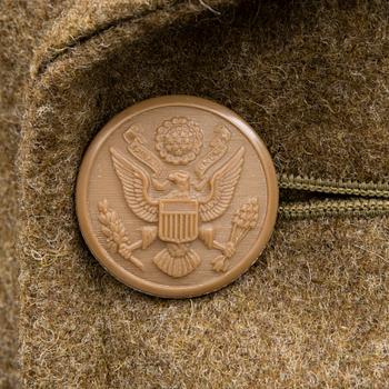 A replica US WWII miltary overcoat.