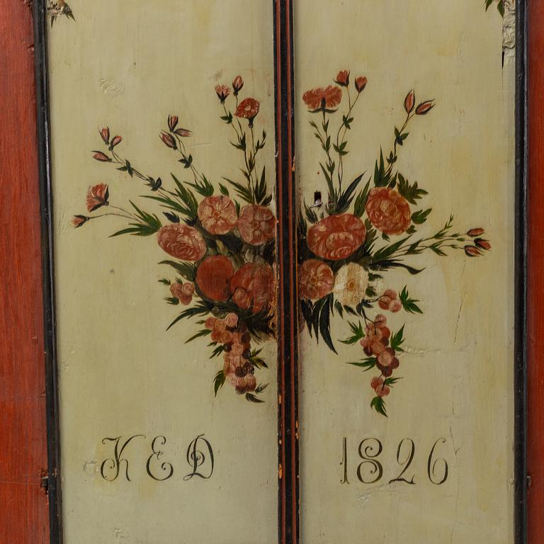 A painted cabinet from Jämtland, dated 1826.