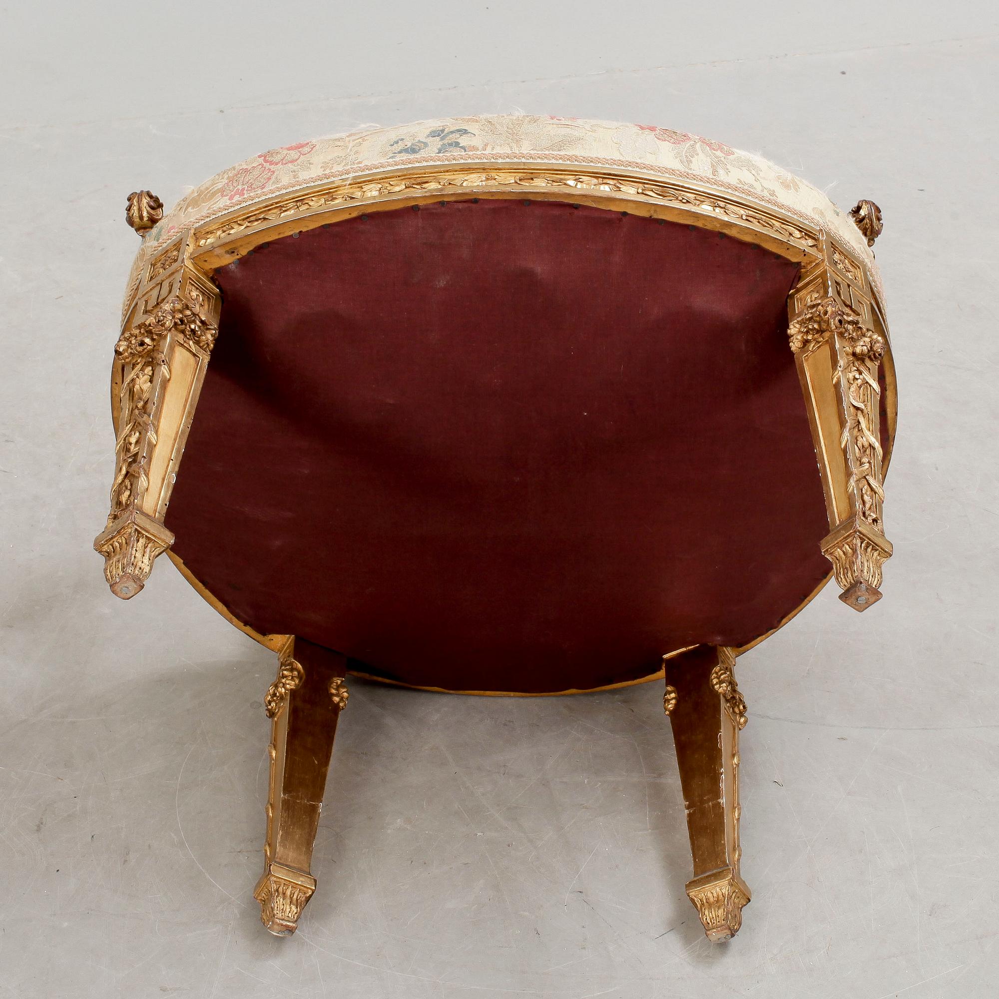 KARMSTOL, louis XVI-stil, 1900-tal.