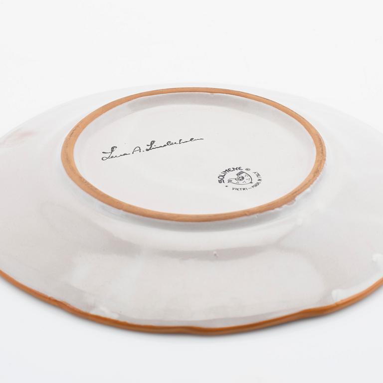 Lena Linderholm, Service, 45 + 8 pieces, ceramics, and glass, 5 pcs, Solimene, Italy, and Bergdala, 21st century.