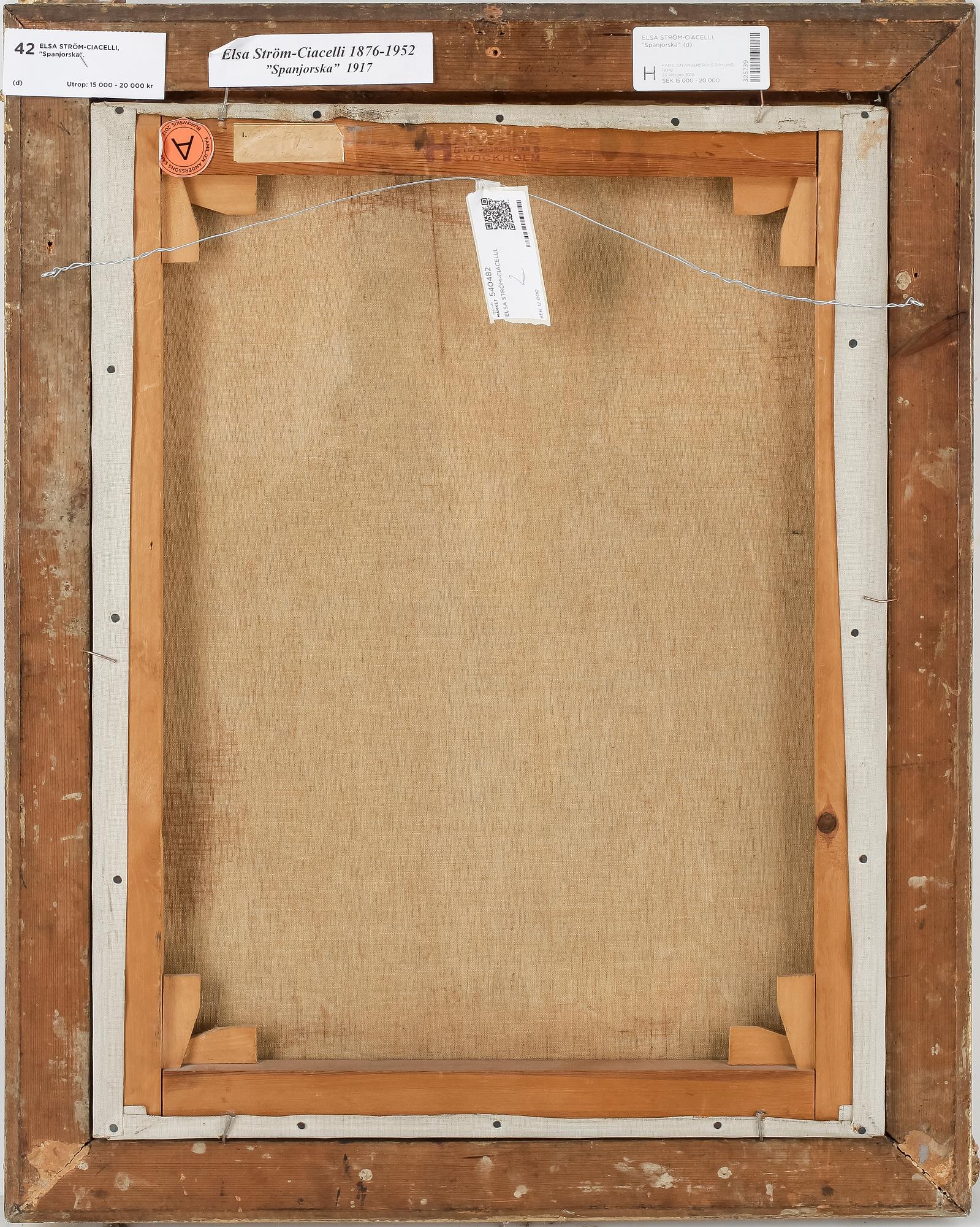 ELSA STRÖM-CIACELLI, olja på duk, signerad.