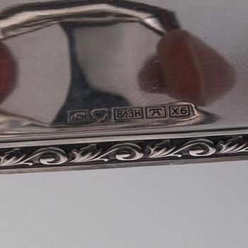 LJUSSTAKAR, ett par, silver, art déco, Finska Guldsmeds ab, Åbo 1951.