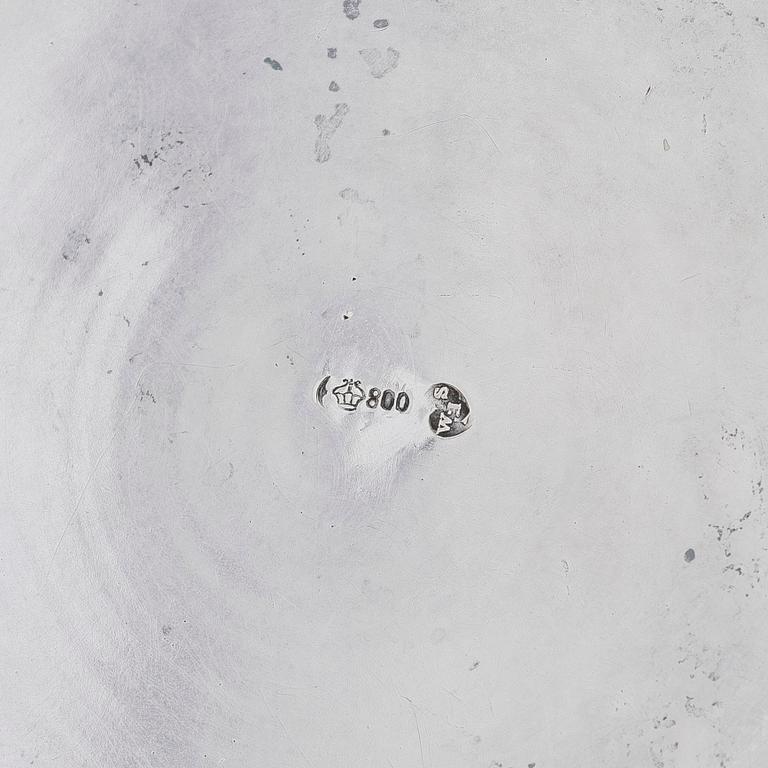 A silver teapot, unidentified master stamp W.I.S., Germany, first quarter of the 20th century.