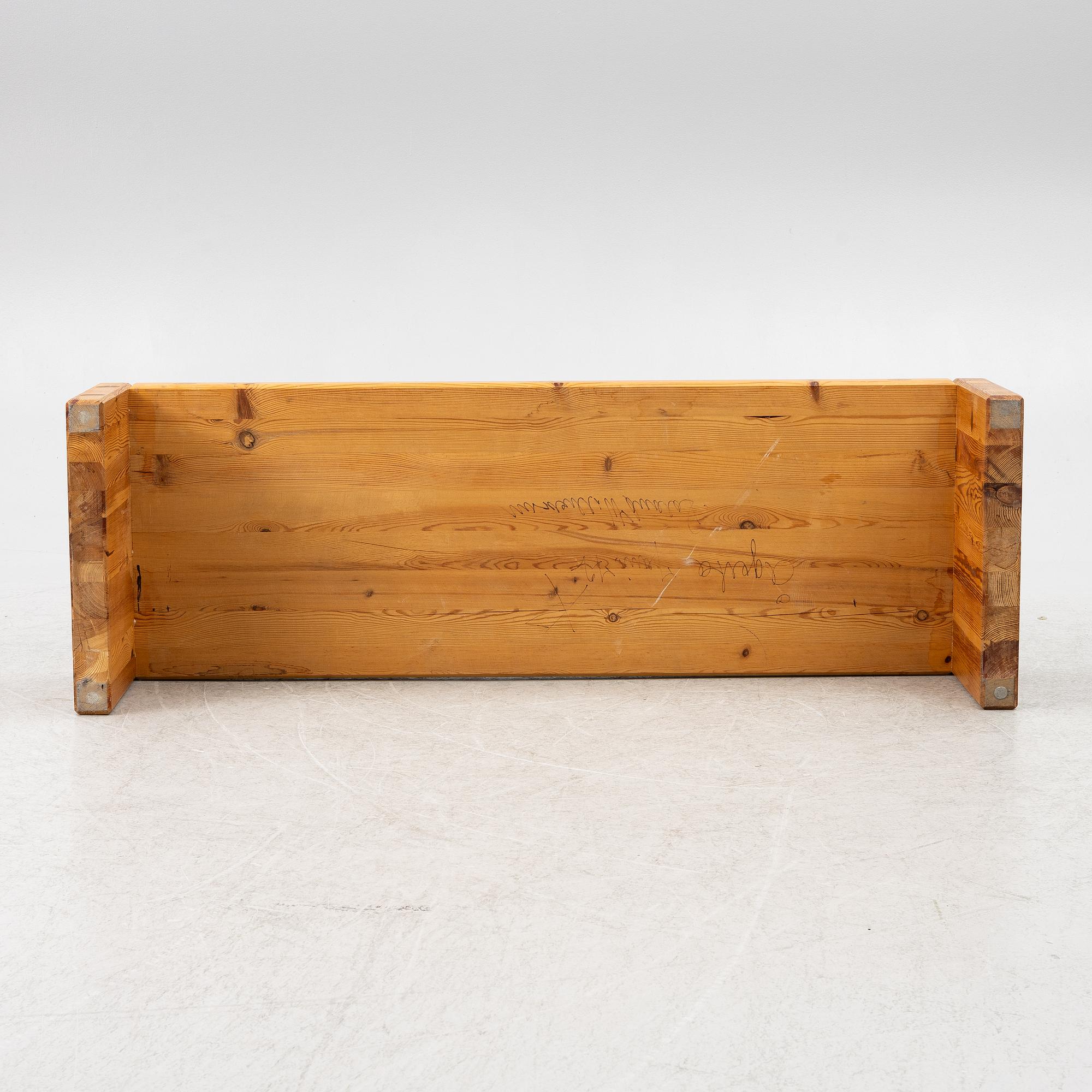 Roland Wilhelmsson, bänk/soffbord, "Sink", 1977.