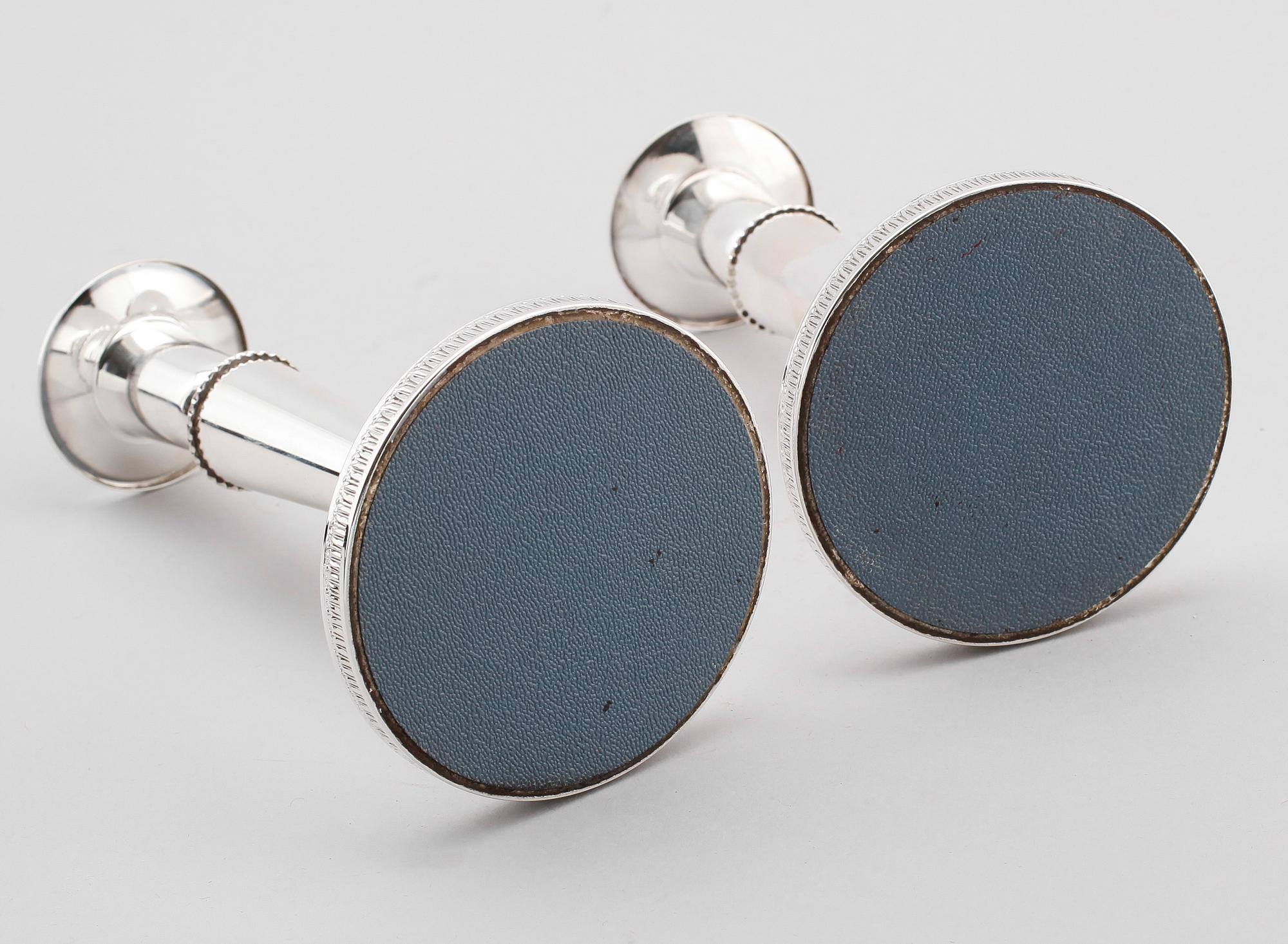 LJUSSTAKAR, 1 par, silver, Ceson, Göteborg, 1979.
