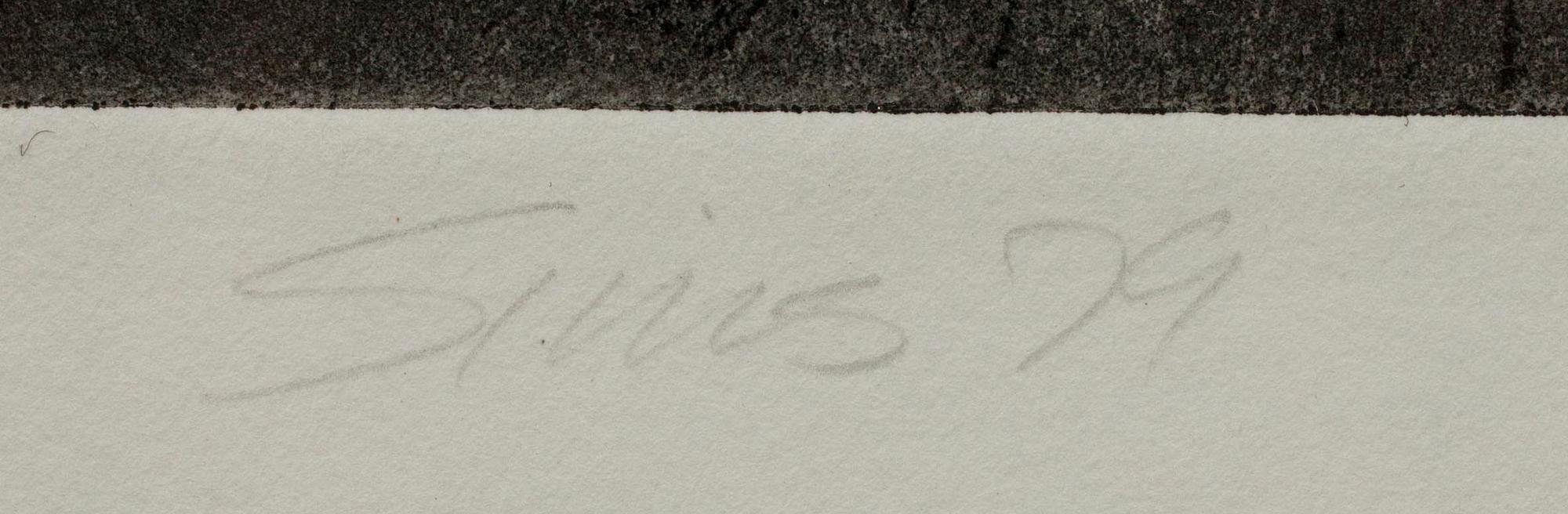 PHIL SIMS (USA), etsning, artist's proof, 35 x 40.