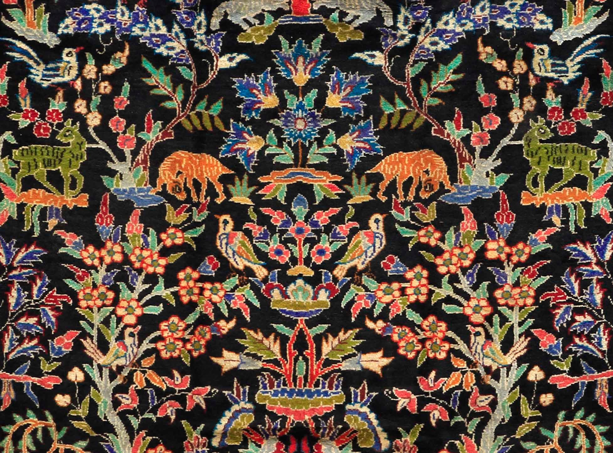 a Figural Fariden carpet (Esfahan area) 307 x 185 cm.