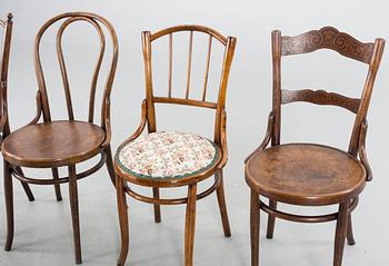 STOLAR, 4 st olika modeller. En märkt Thonet.