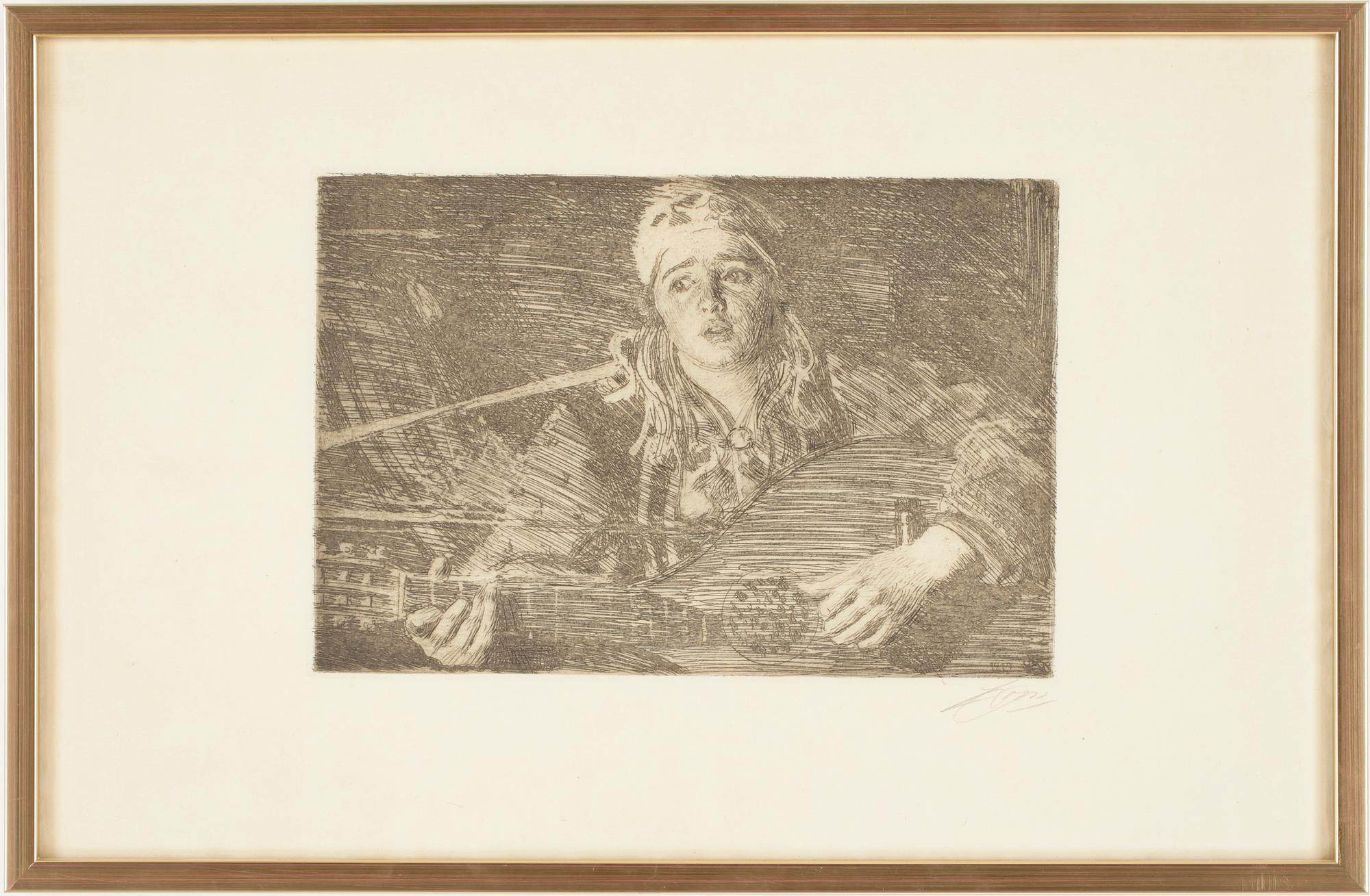 ANDERS ZORN, etsning, 1919, sign.