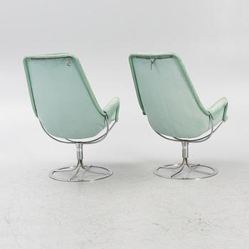 Bruno Mathsson, fåtöljer, ett par, "Jetson", Dux, 1900-talets slut.