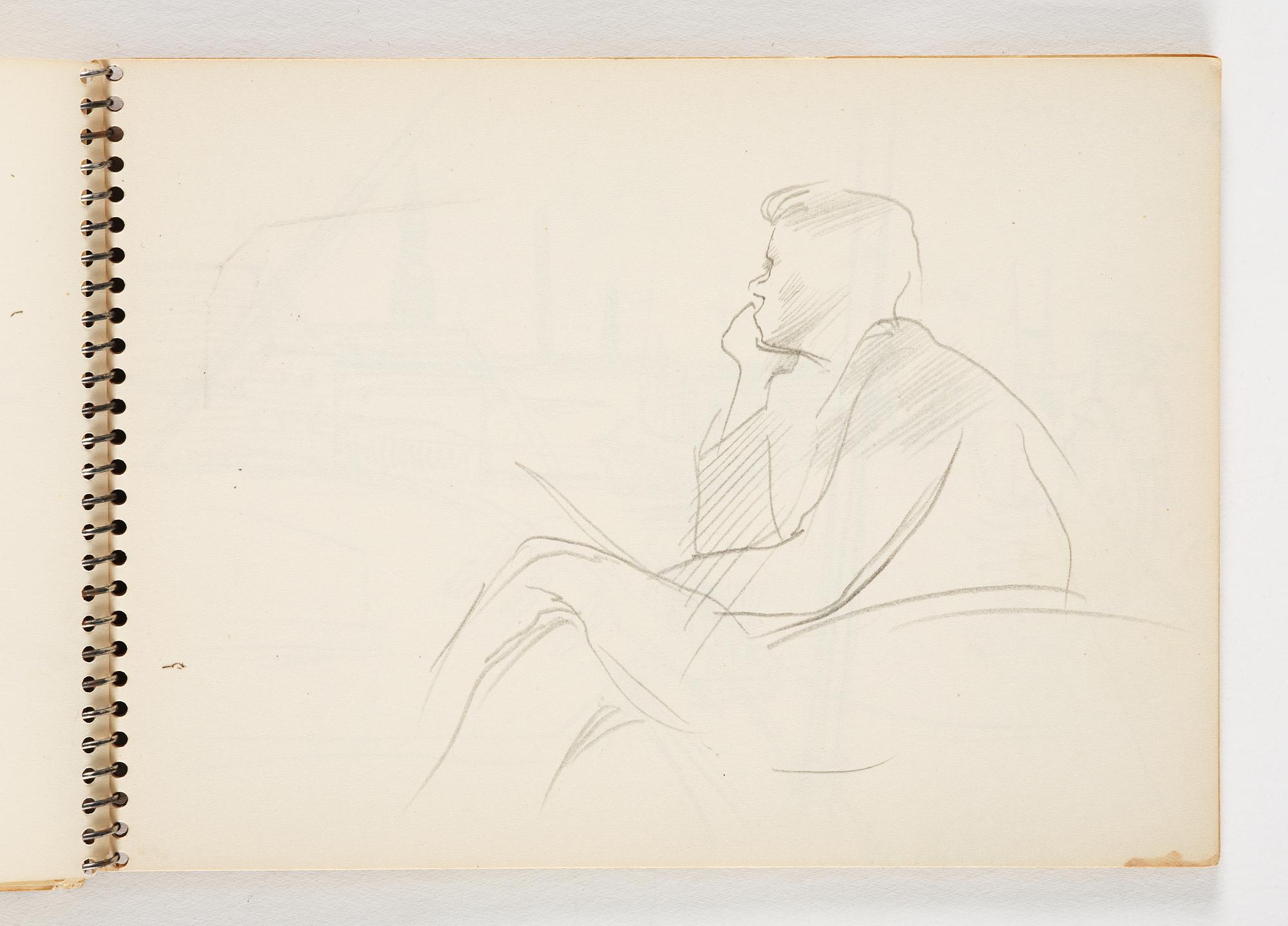 Lotte Laserstein, 4 skissböcker med blyertsteckningar.