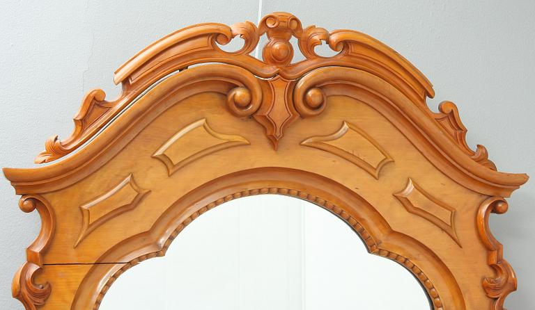 SPEGEL MED KONSOLBORD, nyrokoko 1800-talets andra hälft.