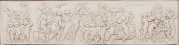 Relief, alabaster, 1800-tal.