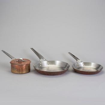 TRAKTÖRPANNA, STEKPANNA och KASTRULL, Henning Koppel för Georg Jensen, 1900-talets andra hälft.