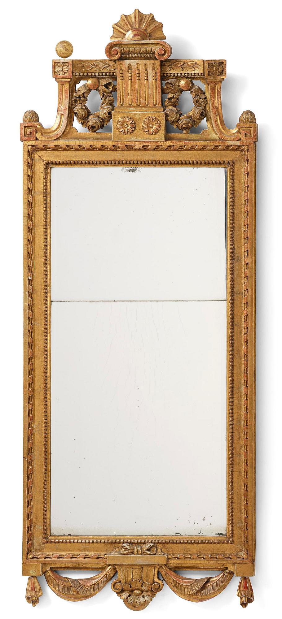 Spegel, Stockholmsarbete, sent 1700-tal, Gustaviansk.