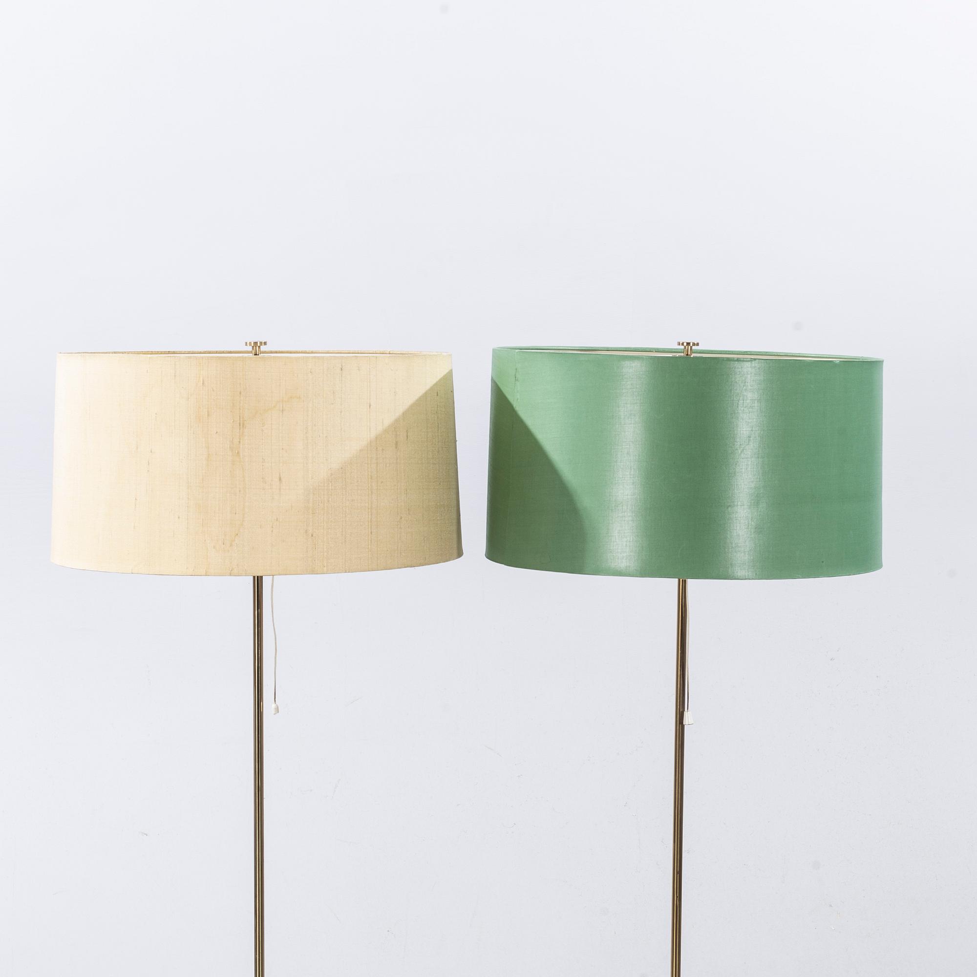 Two floor lamps, Modell G24, Alf Svensson and Yngvar Sandström for Bergboms.