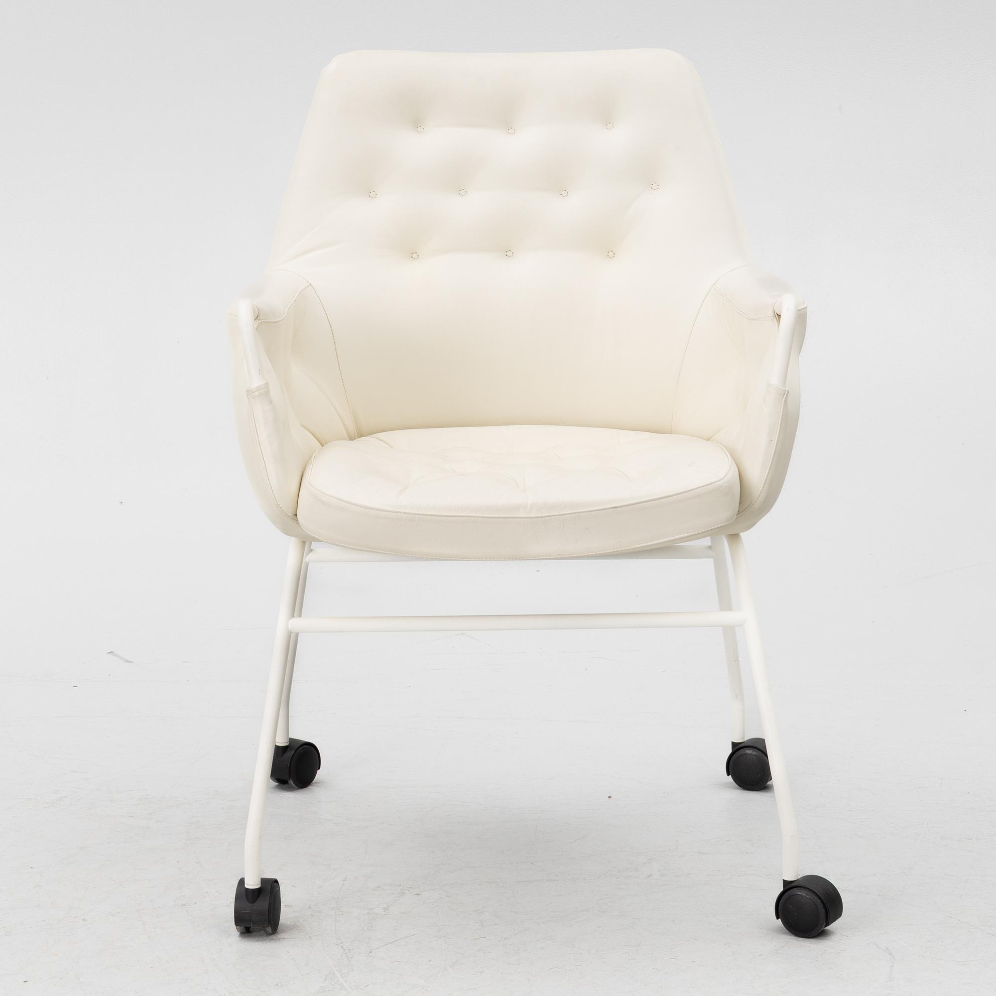 Bruno Mathsson, armchair/office chair, "Mirja", custom-made in 2001.