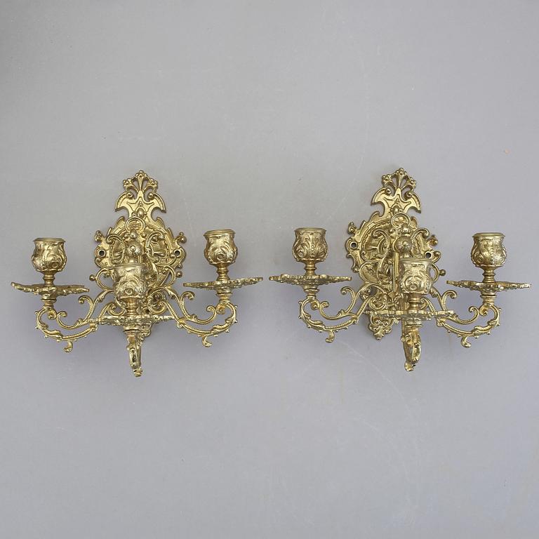 VÄGGAPPLIQUER, oscarianskia, 1800-talets slut.