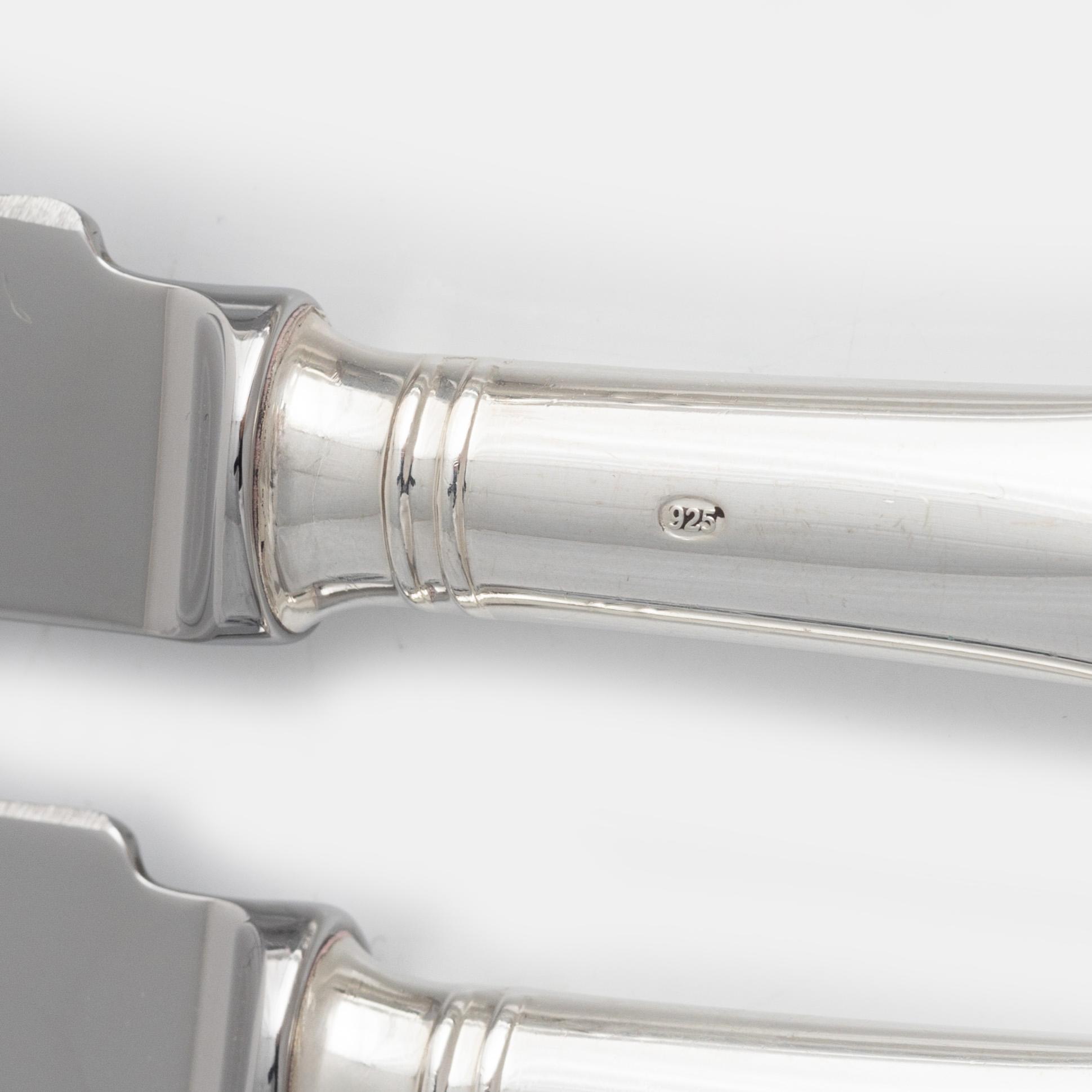 Bordsknivar, 24 st, sterlingsilver, Sheffield, England 2005.