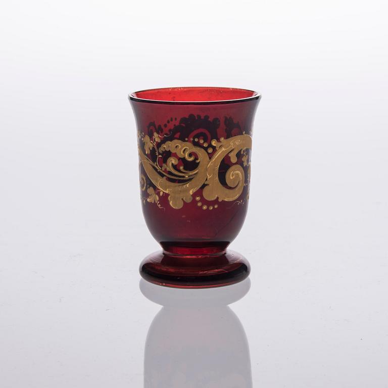 A GOBLET, glass, Russia c. 1840.