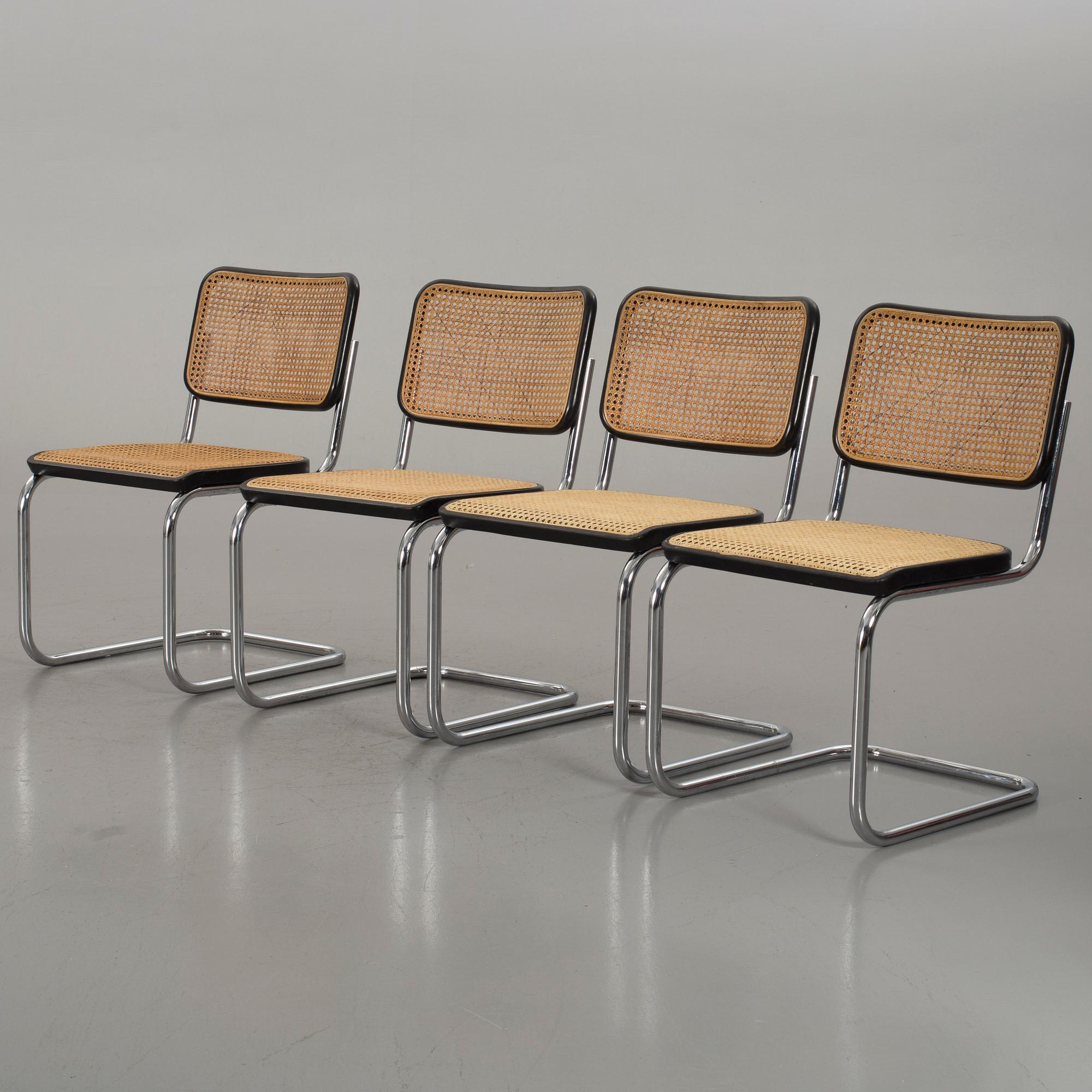 STOLAR, 4 st, "Cesca", Marcel Breuer, Thonet 1970-tal.