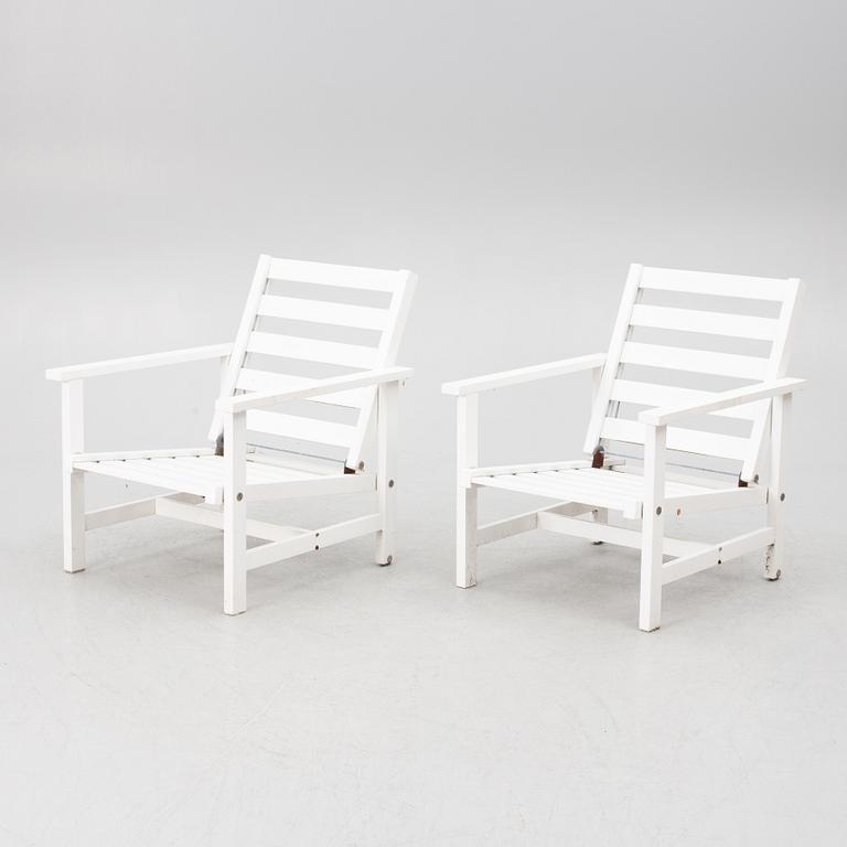 Elsa Stackelberg, däck/solstolar, ett par, Fri Form AB, Edsbruk.