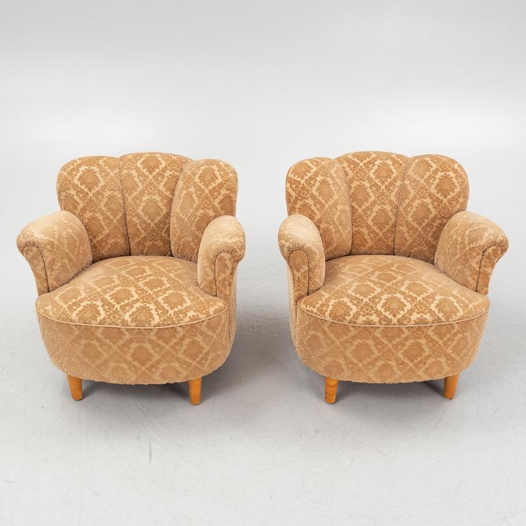 Fåtöljer, ett par, Swedish Modern, 1930-/40-tal.